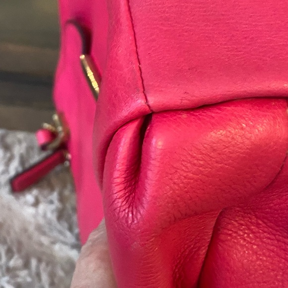 Coach Fuchsia Madison Georgie Leather Satchel Shoulder Bag - Picture 10 of 16